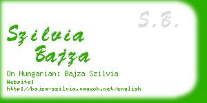 szilvia bajza business card